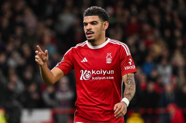 Nottingham Ormanı 'ndan Morgan Gibbs-White Premier League maçı sırasında Nottingham Forest Manchester United' a karşı City Ground, Nottingham, İngiltere 'de 30 Aralık 202' de