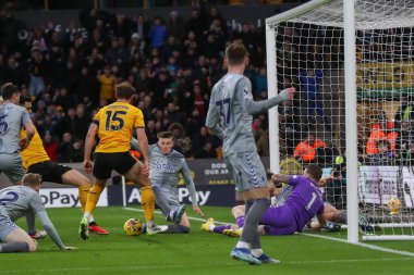 Wolverhampton Wanderers 'ın 23 numaralı oyuncusu Max Kilman 30 Aralık 202' de Molineux, Wolverhampton, İngiltere 'de oynanan Premier League maçında Wolverhampton-Everton maçında 1-0 berabere kaldı.