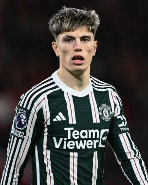 Manchester United takımından Alejandro Garnacho Premier League maçında Nottingham Forest Manchester United 'a karşı City Ground, Nottingham, Birleşik Krallık, 30 Aralık 202