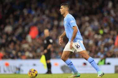 Manchester City - Sheffield United Premier League maçı sırasında Manchester City 'den Rodrigo # 16 Etihad Stadyumu' nda 30 Aralık 202