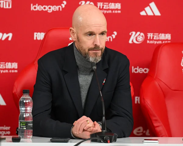 Erik Ten Hag Manager Manchester United His Post Match Press — Stock Photo, Image