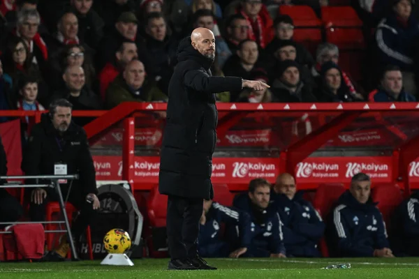 Erik Ten Hag Manager Manchester United Gives His Team Instructions — Stock Photo, Image