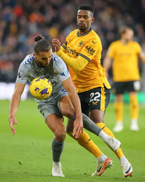Dominic Calvert Lewin Everton Nlson Semedo Wolverhampton Wanderers Battle Ball — Stock Photo, Image