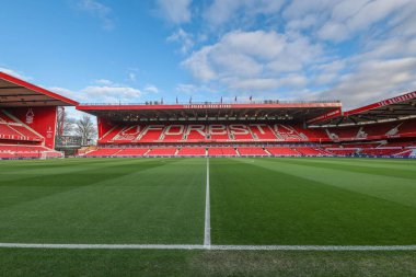 Nottingham Forest, Blackpool 'a karşı 7 Ocak 2024 tarihinde İngiltere' nin Nottingham şehrinde oynanan Emirates FA Cup Üçüncü Raundunda City Ground 'un genel bir görüntüsü.