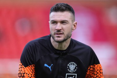 Blackpool 'dan Richard O' Donnell, Birleşik Krallık 'ın Nottingham Forest-Blackpool maçında 7 Ocak 202 tarihinde oynanan üçüncü tur karşılaşmasında