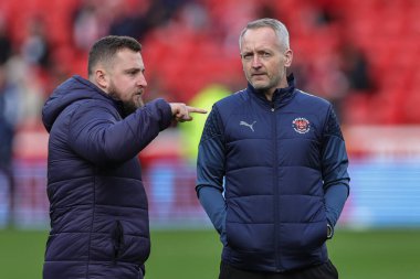 Neil Critchley, Birleşik Krallık 'ın Nottingham Forest-Blackpool maçında Blackpool' un teknik direktörü.