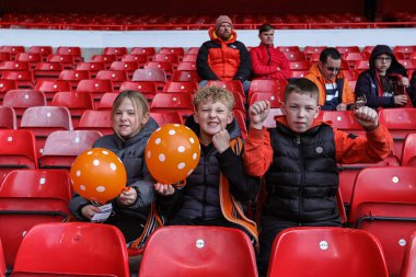 Blackpool taraftarları, Birleşik Krallık 'ın Nottingham Forest-Blackpool maçı sırasında 7 Ocak 202' de Birleşik Krallık 'ın Nottingham City Ground kentine geldiler.