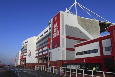 6 Ocak 202 'de İngiltere' nin Stoke-on-Trent kentindeki Bet365 Stadyumu 'nda oynanan Stoke City-Brighton ve Hove Albion karşılaşması öncesinde stadyuma dış yaklaşım