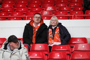 Blackpool taraftarları, Birleşik Krallık 'ın Nottingham Forest-Blackpool maçı sırasında 7 Ocak 202' de Birleşik Krallık 'ın Nottingham City Ground kentine geldiler.