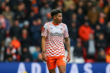 Blackpool 'dan Jordan Lawrence-Gabriel, Birleşik Krallık' ın Nottingham Forest-Blackpool maçında, 7 Ocak 202 tarihinde, City Ground, Nottingham 'da oynanan üçüncü tur karşılaşmasında