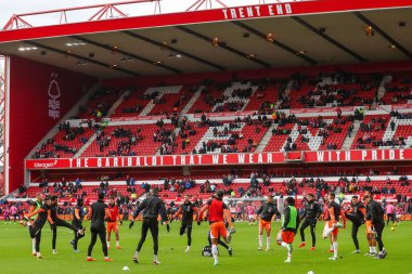 Blackpool, Birleşik Krallık 'ın Nottingham City Ground kentinde oynanan 3. Raundda oynanan Emirates FA Cup 3. tur karşılaşması öncesinde oynanan ısınma maçında