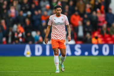 Blackpool 'dan Jordan Lawrence-Gabriel, Birleşik Krallık' ın Nottingham Forest-Blackpool maçında, 7 Ocak 202 tarihinde, City Ground, Nottingham 'da oynanan üçüncü tur karşılaşmasında