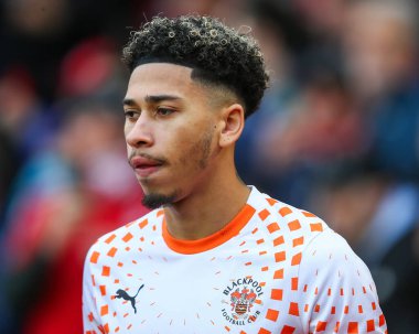 Blackpool 'dan Jordan Lawrence-Gabriel, Birleşik Krallık' ın Nottingham Forest-Blackpool maçında, 7 Ocak 202 tarihinde, City Ground, Nottingham 'da oynanan üçüncü tur karşılaşmasında