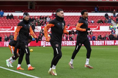 Blackpool 'dan Owen Dale, Birleşik Krallık' ın Nottingham City Ground, Nottingham, 7 Ocak 202 'de oynanan 3.