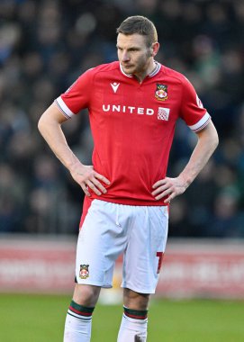 Wrexham 'dan Paul Mullin, Birleşik Krallık' ın Croud Meadow, Shrewsbury, İngiltere 'de oynanan 3.