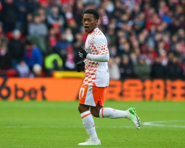 Blackpool 'dan Karamoko Dembl, Birleşik Krallık' ın Nottingham City Ground kentinde oynanan 3. tur karşılaşmasında Nottingham Forest 'a karşı.