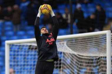 Manchester City 'den Ederson, Birleşik Krallık Etihad Stadyumu' nda oynanan ve 7 Ocak 202 tarihinde oynanan üçüncü tur Manchester City - Huddersfield Town karşılaşması öncesinde oynanan ısınma turunda...