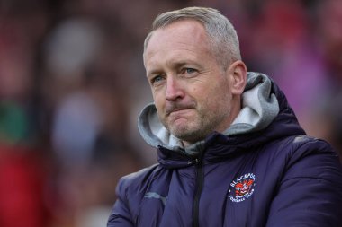 Neil Critchley, Birleşik Krallık 'ın Nottingham Forest-Blackpool maçında Blackpool' un teknik direktörü.