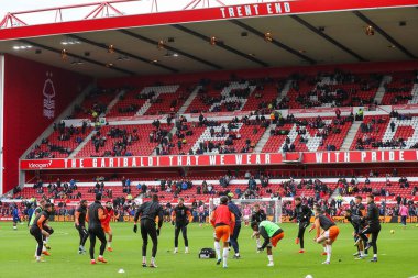 Blackpool, Birleşik Krallık 'ın Nottingham City Ground kentinde oynanan 3. Raundda oynanan Emirates FA Cup 3. tur karşılaşması öncesinde oynanan ısınma maçında