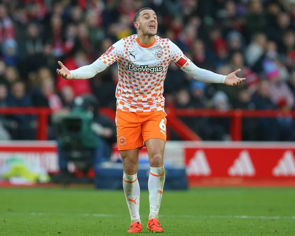 Oliver Norburn Blackpool Reacts Emirates Cup Third Match Nottingham Forest — Stock Photo, Image