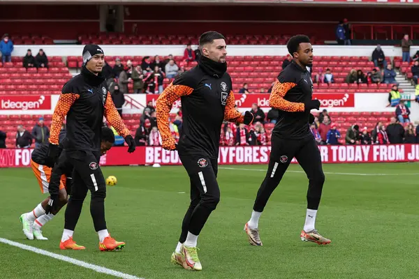 Blackpool 'dan Owen Dale, Birleşik Krallık' ın Nottingham City Ground, Nottingham, 7 Ocak 202 'de oynanan 3.