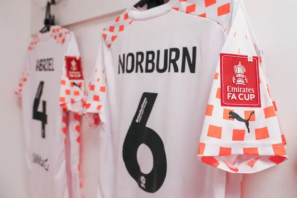 Emirates Cup Badge Shirt Oliver Norburn Blackpool Ahead Emirates Cup — Stock Photo, Image