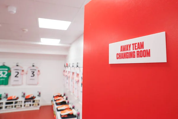 Away Team Changing Room Ahead Emirates Cup Third Match Nottingham — Stock Photo, Image