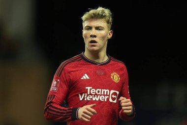 Rasmus Hojlund of Manchester United during the Emirates FA Cup Third Round match Wigan Athletic vs Manchester United at DW Stadium, Wigan, United Kingdom, 8th January 2024 clipart