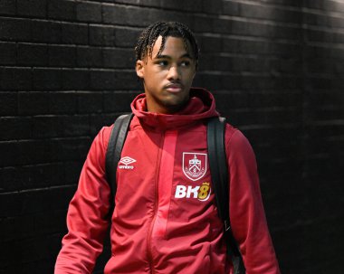 Burnley 'den Luca Koleosho, Premier Lig karşılaşması öncesinde, Burnley ile Luton Town arasındaki Turf Moor, Burnley, Birleşik Krallık' ta 12 Ocak 2024 'te oynanan karşılaşma öncesinde geldi. 