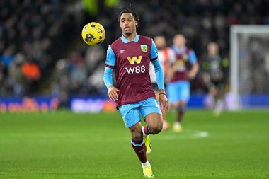 Burnley 'den Wilson Odobert Premier Lig maçı sırasında Burnley, Luton Town' a karşı Turf Moor, Burnley, İngiltere, 12 Ocak 2024 