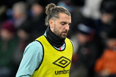 Burnley 'den Jay Rodriguez Premier Lig karşılaşmasında Burnley, Luton Town' a karşı Turf Moor, Burnley, İngiltere, 12 Ocak 2024 