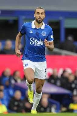 Everton 'dan Dominic Calvert-Lewin Premier League maçında Everton, Aston Villa' ya karşı Goodison Park, Liverpool, Birleşik Krallık, 14 Ocak 2024 