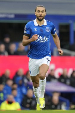 Everton 'dan Dominic Calvert-Lewin Premier League maçında Everton, Aston Villa' ya karşı Goodison Park, Liverpool, Birleşik Krallık, 14 Ocak 2024 