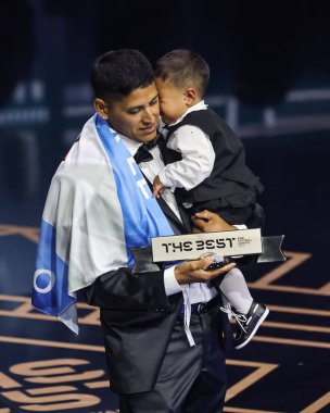 Hugo Miguel Iniguez En İyi FIFA Fan 2023 'ün galibi The Best FIFA Football Awards 2023, Eventim Apollo, Londra, Birleşik Krallık, 15 Ocak 2024 
