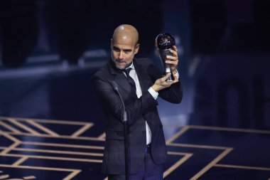 En İyi FIFA Erkekler Koçu 2023 Pep Guardiola 'nın kazananı En İyi FIFA Futbol Ödülleri 2023, Eventim Apollo, Londra, Birleşik Krallık, 15 Ocak 2024 