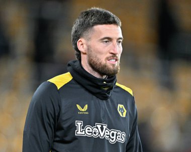 Wolverhampton Wanderers 'dan Matt Doherty, 16 Ocak 2024 tarihinde İngiltere' nin Wolverhampton kentinde oynanan üçüncü tur müsabakasında, Emirlikler Kupası üçüncü tur rövanş karşılaşmasında ısınıyor. 