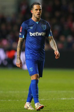 West Ham United takımından Danny Ings, 16 Ocak 2024 tarihinde Bristol City, Bristol Gate, Bristol 'da West Ham United' a karşı oynanan üçüncü tur müsabakasında 