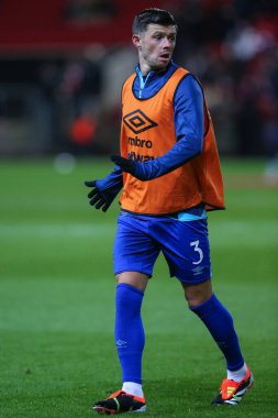 West Ham United takımından Aaron Cresswell, 16 Ocak 2024 tarihinde Bristol City, Bristol, Birleşik Krallık 'ta oynanan üçüncü tur müsabakasında, Emirates FA Kupası' nın üçüncü turu öncesinde ısınma turunda Bristol City 'ye karşı West Ham United' ı yendi. 