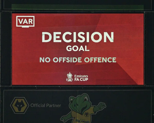 Var Awards Neal Maupay Brentford Goal Emirates Cup Third Replay — Stock Photo, Image