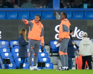 Kristal Saray 'dan Eberechi Eze ve Kristal Saray' dan Ademola Ola-Adebomi, 17 Ocak 202 tarihinde Goodison Park, İngiltere 'deki Everton' a karşı Crystal Palace 'da oynanan üçüncü tur müsabakasında sahayı denetlediler.