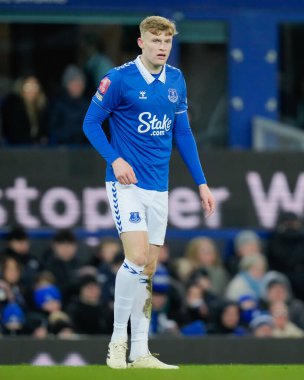 Everton 'dan Jarrad Branthwaite, 17 Ocak 202 tarihinde Birleşik Krallık' ın Liverpool kenti Goodison Park 'ta oynanan üçüncü tur karşılaşmasında Everton, Crystal Palace' a karşı.