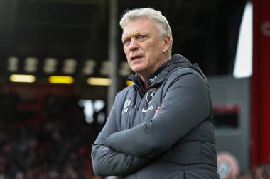 Premier Lig maçında West Ham United 'ın David Moyes teknik direktörü Sheffield United' a karşı Bramall Lane, Sheffield, İngiltere, 21 Ocak 202