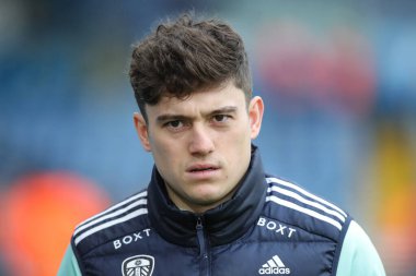 Leeds United takımından Daniel James, 21 Ocak 202 'de Leeds, İngiltere' deki Elland Road 'da oynanan Sky Bet Şampiyonası karşılaşması öncesinde Elland Road Stadyumu' na geldi.