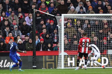 West Ham United takımından Maxwel Cornet Premier League maçında Sheffield United 'a karşı Bramall Lane, Sheffield, İngiltere, 21 Ocak 202' de 0-1 berabere kaldı.