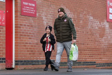 Bramall Lane taraftarları Premier League maçı sırasında Sheffield United ile West Ham United Bramall Lane, Sheffield, İngiltere 'de 21 Ocak 202' de karşılaştılar.