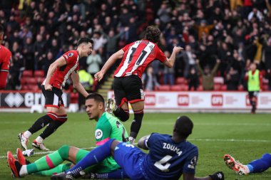 Sheffield United takımından Ben Brereton Daz, 21 Ocak 2024 'te Bramall Lane, Sheffield, İngiltere' de oynanan Premier League maçında 1-1 'lik galibiyet golünü kutluyor.