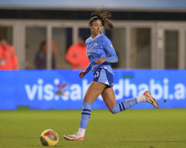 Manchester City 'den Leila Ouahabi, 21 Ocak 202' de İngiltere 'nin Joie Stadyumu' nda oynanan FA Kadınlar Süper Ligi karşılaşmasında Manchester City Kadınlar Liverpool Kadınlarına karşı.