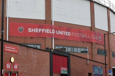 Bramall Lane 'in Premier Lig maçı sırasında Sheffield United ile West Ham United' ın Bramall Lane, Sheffield, İngiltere 'de 21 Ocak 202' de oynadığı maçın genel görünümü.