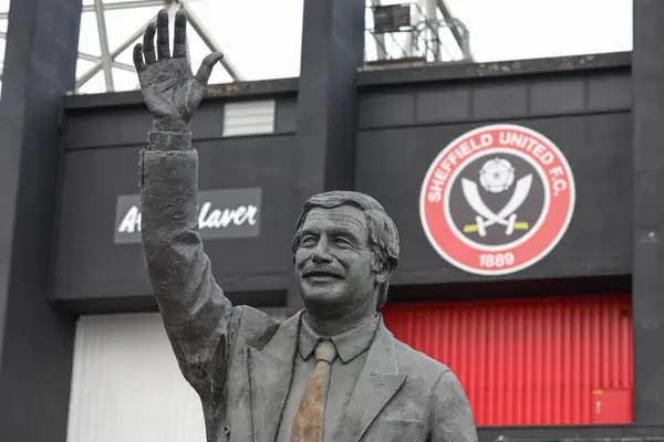 Derek Dooley Statue Bramall Lane Premier League Match Sheffield United — Stock Photo, Image