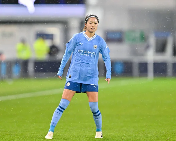 stock image Yui Hasegawa of Manchester City Women, during the The FA Women's Super League match Manchester City Women vs Liverpool Women at Joie Stadium, Manchester, United Kingdom, 21st January 2024